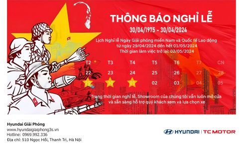 THÔNG BÁO NGHỈ LỄ 30/04 - 01/05 3