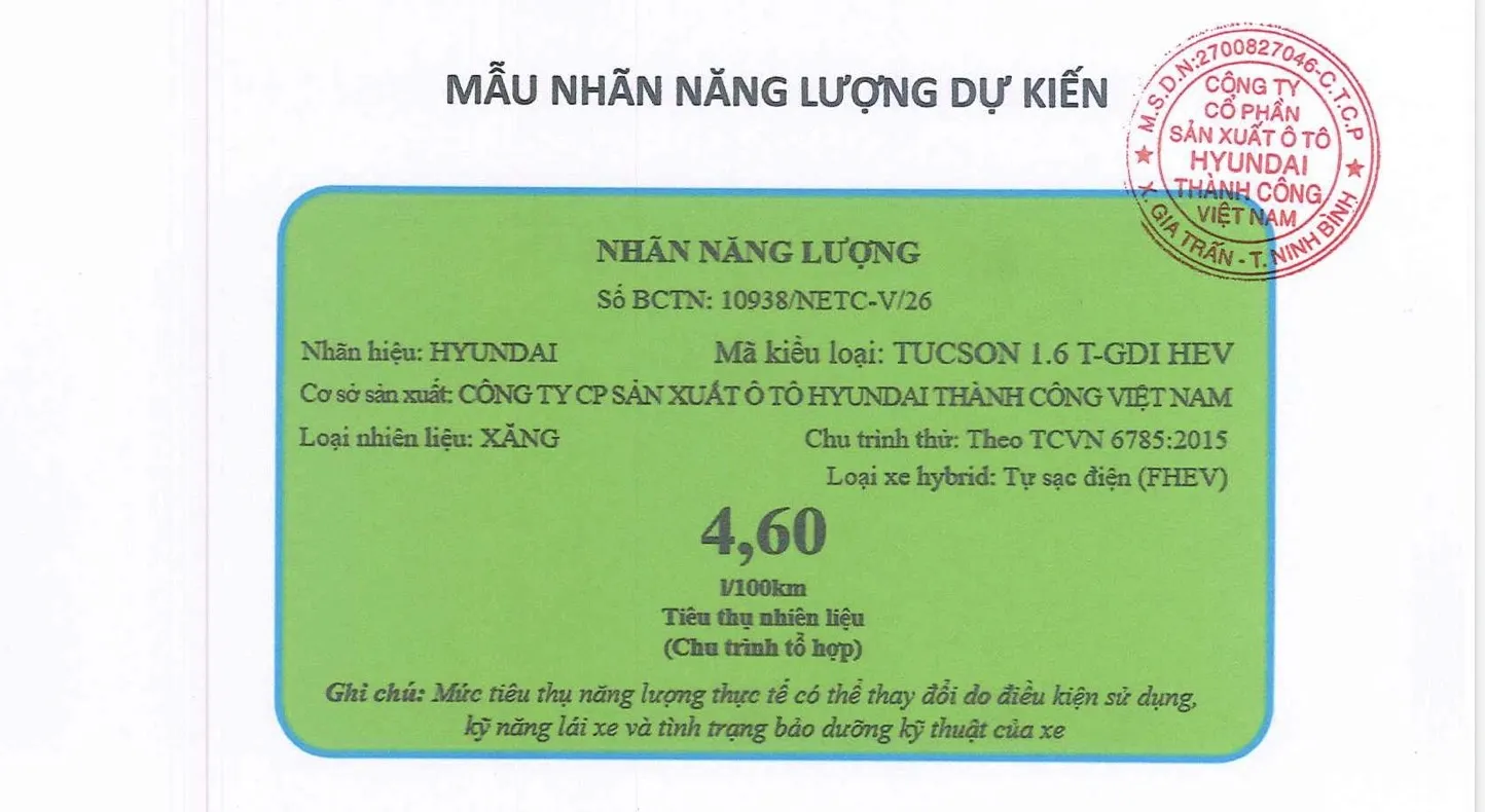 TUCSON HYBRID CÓ MỨC TIÊU THỤ NHIÊN LIỆU CHỈ 4,6L/100KM 2 Tucson hybrid - Hyundai Đông Đô